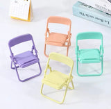 Set Of 3 Cute Chair Shaped Foldable Lazy Phone And Ipad Holder, Portable Design Mobile Phone Holder, Foldable Support Desk Mobile Phone Stand