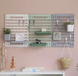 Home Decor Hole Wall Board With Shelves And Hooks, Photo Hanging Display Frames Desk Storage, Picture Panel Wall Decoration For Room Office