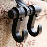 Swivel Car Seat Back Hook, Multifunctional Metal Auto Car Seat Headrest Hanger, Back Seat Organizer Hanger, Handbag Purse Bags Clothes Coats Storage Holder, Portable Seat Clip, Universal Space Saving Interior Accessories Holder