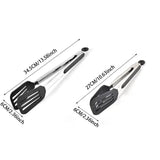 Silicone Non Stick Food Tong, Silicone Food Meat Salad Clamp, BBQ Bread Serving Cooking Clip, Foldable Barbecue Baking Tongs, Nylon Shank Dessert Tweezer Cooking Clamp, Heat-Resistant Bread Steak Serving Clips