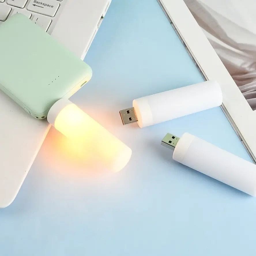 Led Flame Light, Flame Flashing Candle Light, Portable Mini Night Light, Ultra Bright Energy Saving Flame Light, USB Imitating Flickering Candle Night Lamp, Flame Flashing Candle Book Lamp