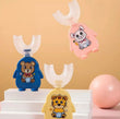Animal Pattern Kids U Shaped Silicon Cleaning Toothbrush, 360 Degree Cleaning Nurshing Manual Toothbrush, 0-6 Silicon Toothbrush