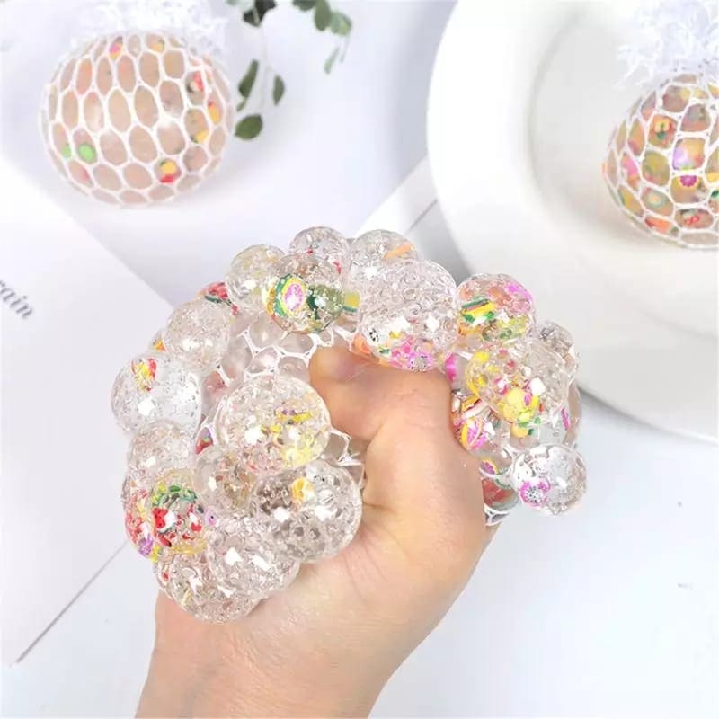 Grape Style Soft Squishy Stress Decompression Squeeze Balls, Anti-Stress Squeeze Grape Balls, Anxiety Relief Squeezing Squishy Balls for Kids, Sensory Fidget Toy