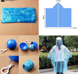 Convenient Portable Rain Ponchos Ball, Disposable  Waterproof Raincoat Colorful Poncho With Hook, Disposable Poncho Unisex Transparent Hooded Raincoat, Outdoor Travel Plastic Ball Rain Jacket