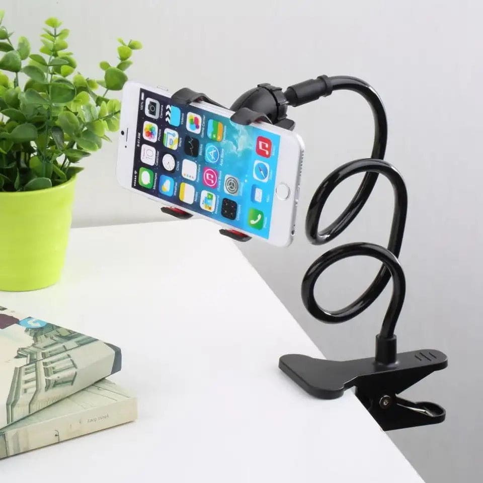 Goose Neck Flexible Phone Holder, Universal Lazy Mobile Phone Stand, Long Arm Cell Phone Holder, Car Mobile Clip Holder Stand, Multifunction Universal Long Arm Bracket, Portable Foldable Metal Lazy Stand Clamp