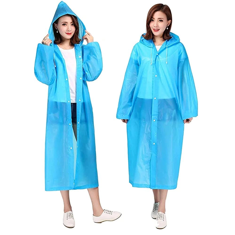 Hooded Rain Coat, Women Men Impermeable Thickened Waterproof Raincoat, Tourism Outdoor Hiking Rain Poncho Raincoat, Universal Travel Rain Jacket,  Loose Simple Long Sleeve Rain Jacket, Transparent Thickened Rain Coat