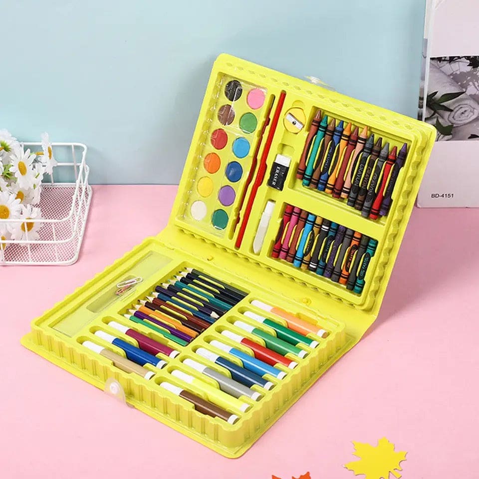 Kids Art Box, 68 Pcs Coloring Kit For Boys And Girl, Children Art Painting Set, Multi Color Children's Watercolor Pen Painting Set, Educational Learning Painting Stationery, Elementary School Art Tools