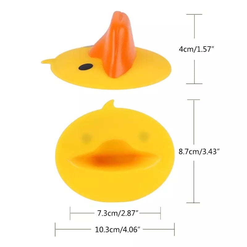 2 Pcs Silicone Small Yellow Duck Pot Gripper, Heat Insulation Hot Plate Clip, Duck Anti-scald Baking Cooking Grips, Kitchen Finger Protector, Microwave Hand Protector Clip