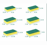6 Pcs Double Sided Dishwashing Sponge, Emery Magic Cleaning Sponge