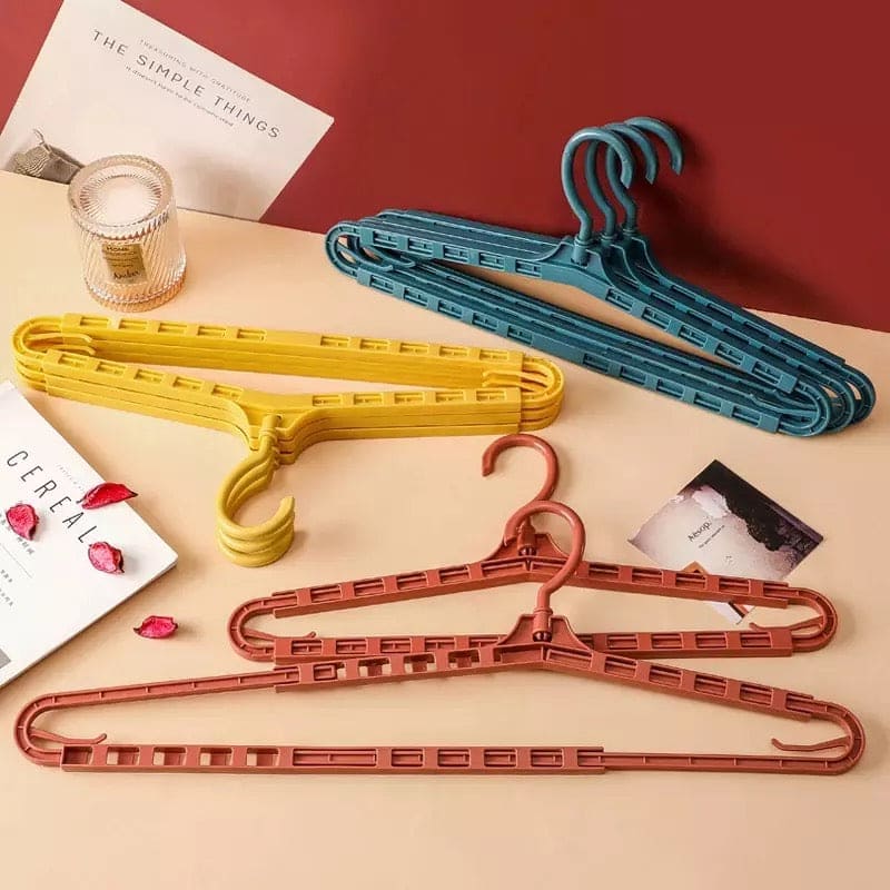 Set Of 3 Stretchable Clothes Hanging Hanger, Multifunction Plastic Clothes Hanger, Adjustable Clothes Hanger Closet Organizer