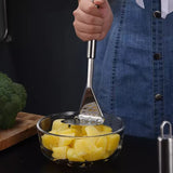 Hand Held Potato Masher, Pressed Potato Crusher,  Potatoes Mud Pusher, Stainless Steel Smooth Musher, Kitchen Cooking Gadget, Stainless Steel Press Mashed Potato Tool