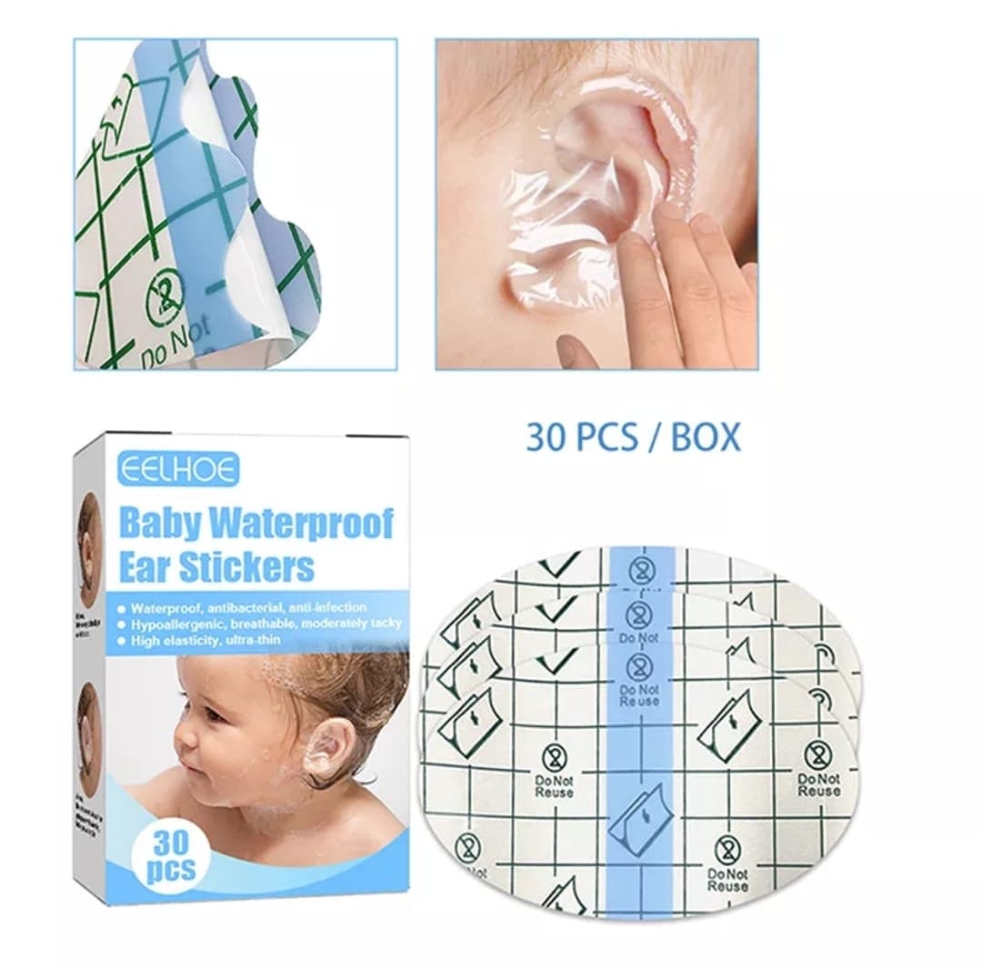Set of 30 Disposable Waterproof Baby Ear Protector, Swimming Cover Caps, Salon Hair Dressing Dye Water Shampoo Shower Ear Care Cover, Waterproof Ear Muff