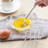 Mini Handle Egg Beater, Cute Cartoon Ceramic Handle Manual Beater, Hand Stirring Beaters, Multifunctional Cream Coffee Churn Baking Accessories Kitchen Tool, Stainless Steel Whisk, Mini Handle Stirrer Whisk