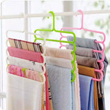 5 Layer Colorful Hanger, Multifunctional Clothes Hanger, Pants Hangers, Holders Trousers, Hanger Storage Rack, Clothes Hanger, Wardrobe Closet Organization, Clothing Hangers