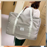 Travel Hand Bag, Nylon Waterproof Fitness Clothing Shoulder Bag, Large Capacity Folding Travel Bag, Luggage Bag For Moving House Business Trip Travel