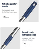 2 in 1 Window Mesh Screen Brush, Curtain Net Wipe Cleaner Brush, Telescopic Long Handle Dust Removal Brush, Household Cleaning Tool, Window Mop Squeegee Wiper, Window Cleaner Magic Broom Wiper