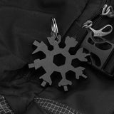 Amazing 18 In 1 Multifunctional Wrench Key, Camping Outdoor Survive Tools, Stainless Steel Snowflake Wrench, Star Anise Screwdriver Home/Outdoor Emergency Spanner,  Snowflake Bottle Opener, Household Handy Survival Gadget