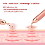 New 2 In 1 Flawless Contour, Flawless Jade Roller, Micro Vibrating Facial Roller And Massager, Automatic Facial Vibrate Face Massager, Electric Pink Rose Quartz Facial Massager, Vibrating Face Body Massage Tool, Skin Care Lift Tightening Women Beauty Bar
