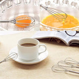 Mini Handle Egg Beater, Cute Cartoon Ceramic Handle Manual Beater, Hand Stirring Beaters, Multifunctional Cream Coffee Churn Baking Accessories Kitchen Tool, Stainless Steel Whisk, Mini Handle Stirrer Whisk