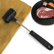 Double Sided Meat Hammer, Stainless Steel Beef Steak Pork Meat Hammer Beater,  Kitchen Meat Poultry Tool, Portable Knock Sided Meat Hammer