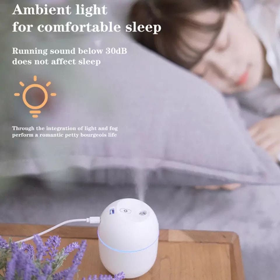 Mini Portable Ultrasonic Air Humidifer, Aroma Essential Oil Diffuser, USB Mist Maker, Mute Desktop Humidifier, LED Display Office Car Diffuser
