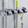 Magic Mop Holder, Multifunctional Broom Holder, ABS Mop Holder, Kitchen Bathroom Organizer Rack, Brush Broom Organizer Hanger, Household Mop Brush Hanger, 4 Position Broom And Mop Holder