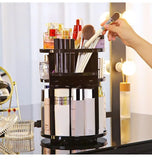 Nordic Rotating Cosmetic Organizer, Large Capacity Cosmetic Storage Rack, Multifunction Detachable Makeup Organizer, Adjustable Makeup Carousel Spinning Holder Rack,  Large Capacity Cosmetics Storage Box, Cosmetic Vanity Shelf