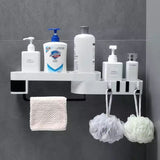 Bathroom Corner Organizer, Storage Cosmetic Rack, Shampoo shelves Soap Holder, No Drilling Wall Mounted Shower Organizer, Rotatable Shower shelf, Wall Mounted Bathroom Accessories