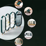 4 Doors Portable Jewelry Organizer With Mirror, Earrings Display Jewelry Rack, Hanging Earrings Holder