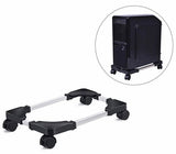Mobile PC Tower Stand Cart, Desktop Bracket Cooling Base With 4 Locking Caster Wheel