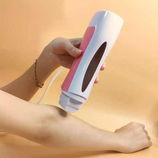 Electric Hair Removal Wax-melt Machine, Heater EU Plug Portable Epilator Roll, Heater Melt Depilation Hair Removal,  SPA Handheld Body Depilatory Machine Hair Removal Tool