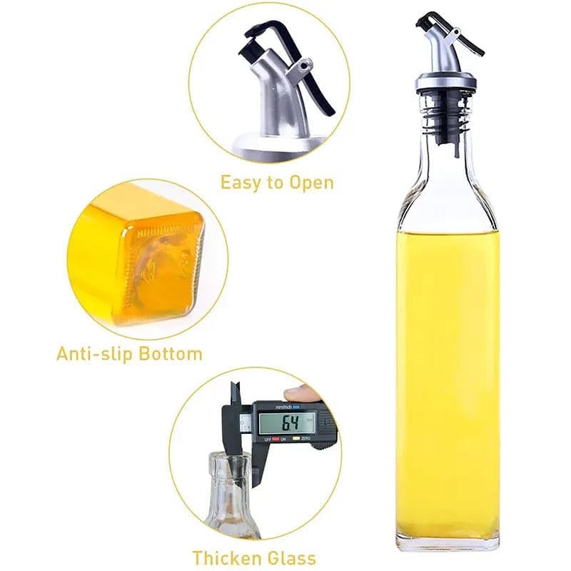 500ml Oil Glass Bottle, Creative Oil Dispenser, Kitchen Cooking Seasoning Bottle, Cooking Oil Tank Bottle