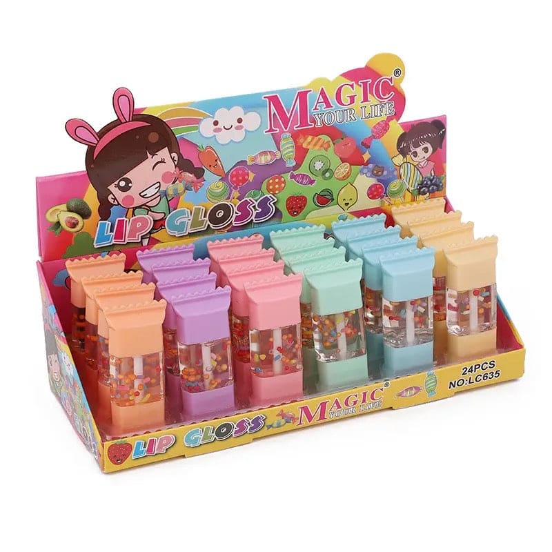 Set Of 6 Cute Candy Shape Lip Gloss, Transparent Gloss Set, Moisturizing Long Lasting Lip Gloss, Crystal Lip Gloss Oil For Women Lips, Non-Stick Waterproof Lip Gloss