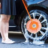Round Spin Mop For Wash, Multifunctional Wash Floor Mop, Three Section Telescopic Handle Household Tool, Glass Floors Car Wash Mop, Rotating Wall Cleaning Mop