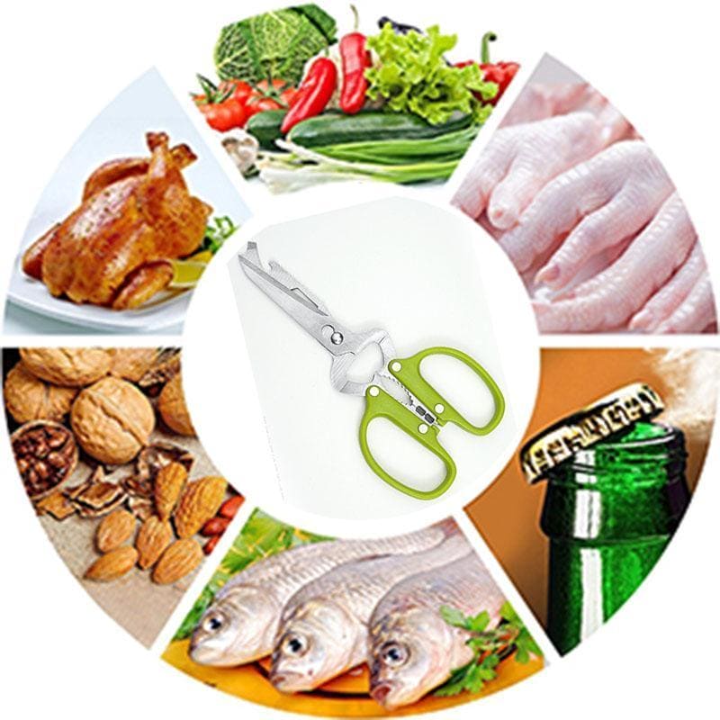 Multifunctional Portable Detachable Scissor, Stainless Steel Kitchen Scissor, Bone Fish Cutter Shears Bottle Opener, Nutcracker Useful Tool