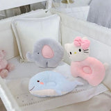 Lovely Cartoon Baby Shaping Pillow, Soft Breathable Infant Toddler Headrest Baby Pillows, Cartoon Anti-fall Toddler Cushion Travel Pillow, Baby Memory Foam  Pillow With Hole, New Born Baby Comfy Sleep Pillow