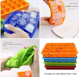 Silicone Ice Cube Maker Molds, Easy Release Ice Tray, Creative Small Ice Cube Mold Square Shape,  Ice Maker Ice Cube Tray