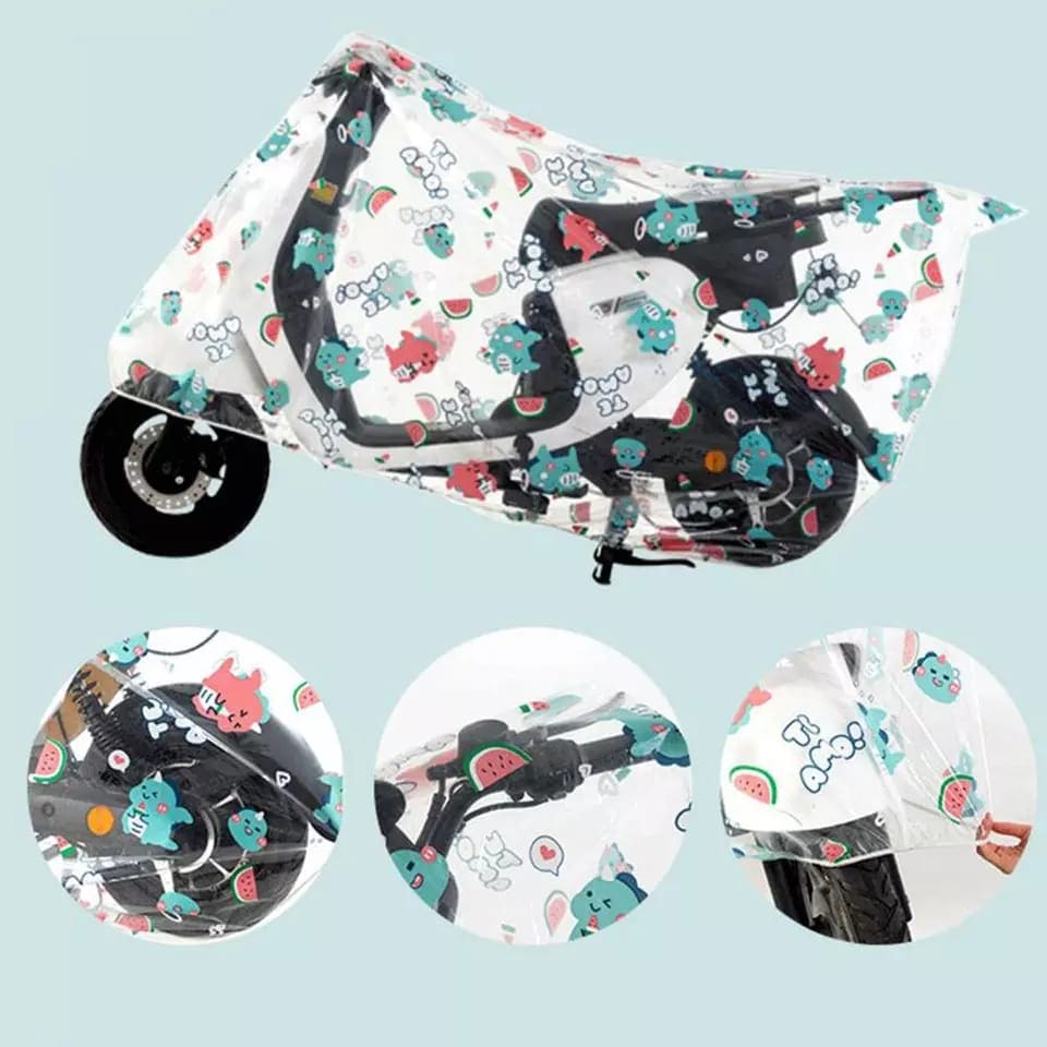 Bike Printed  Dustproof Cover, Thicken Waterproof Cover, Protective Clothing, Motorcycle Rain Shield, Washable Sunscreen Sleeve Protector