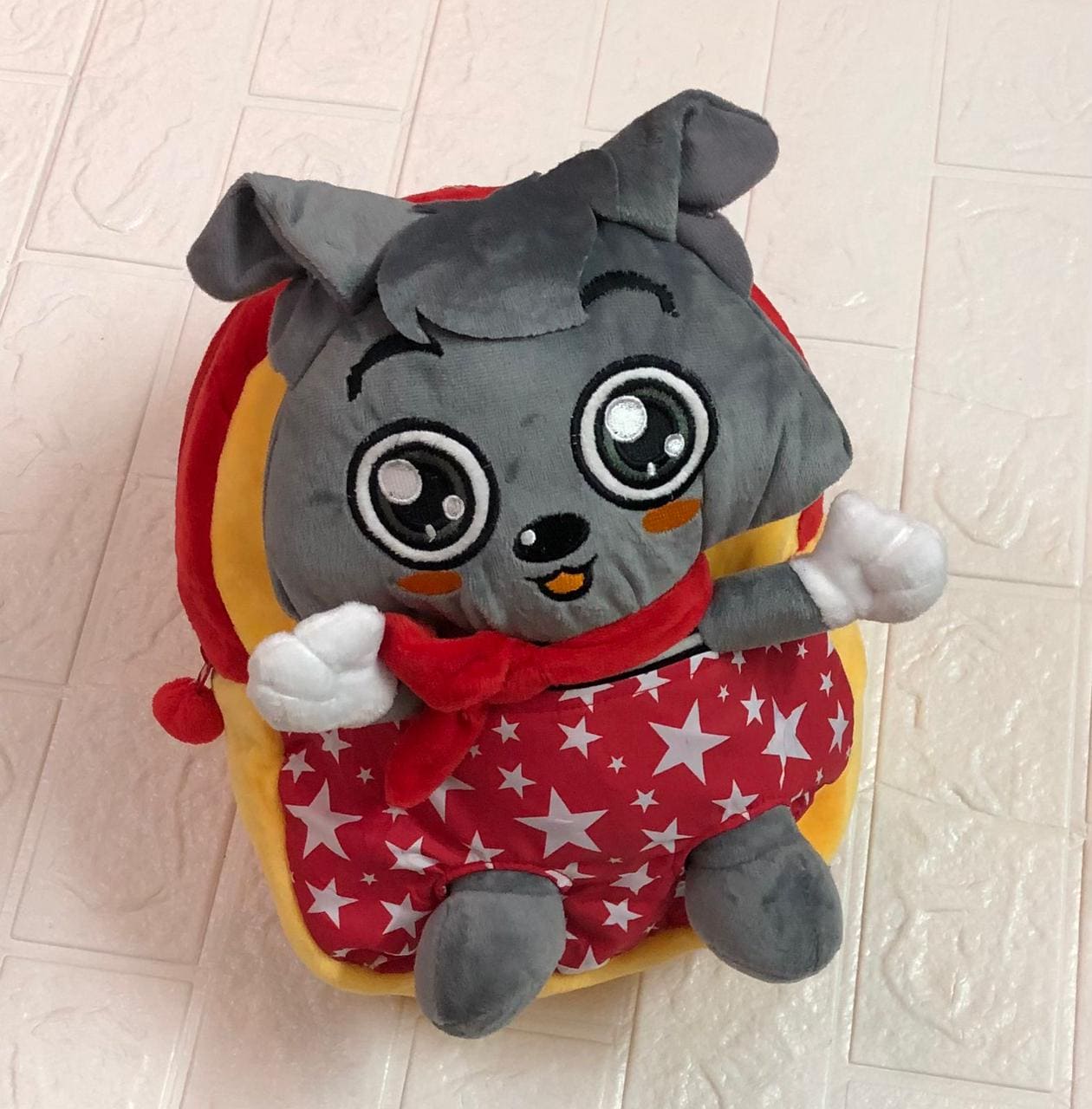 3D Fluffy Stuff Bag Pack With Front Toy, Children Student School Bags, Casual Backpack For Teenagers Kids Boys