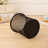 Metal Mesh Pen Holder, Pen Pencil Stationary Holder, Black Metal Stationary Organizer, Creative Metal Pen Holder, Pen Stand For Office Table, Sleek Black Stationary Cup