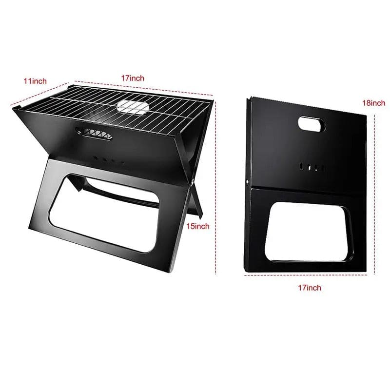 X Shaped Folding BBQ Grill, Stainless Steel Outdoor Camping Picnic Barbecue Grill, Outdoor Charcoal BBQ Grill, Mini Camping Barbecue Rack, Bonfire Grill Stove, Household Charcoal Barbecue Rack, BBQ Large Barbecue Stove