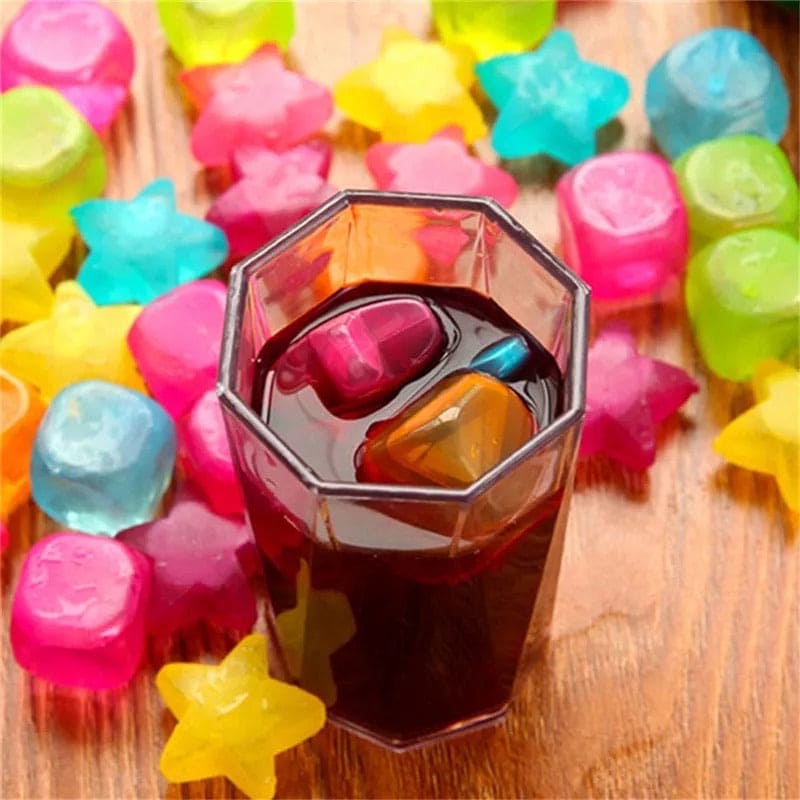 Reusable Ice Cubes, Freezable Ice Cubes, Plastic Non Diluting Ice Cubes, Reusable Washable Ice Cubes for Picnic Camping, Portable Ice Cube Cooler For Drinks, Refresh Cocktail Party Physical Cooling Tool