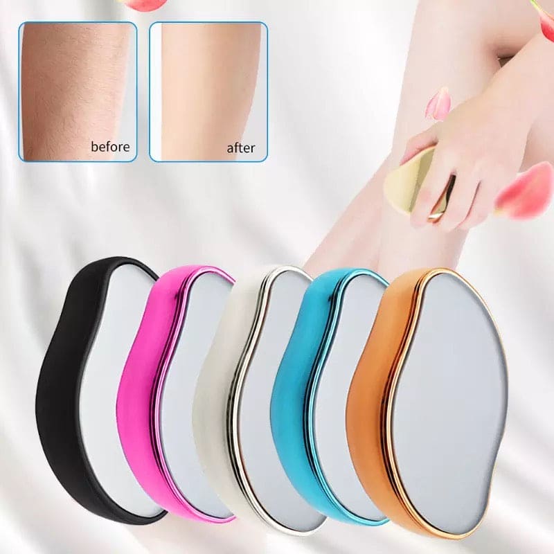 Crystal Hair Removal Device, Nano Glass Sanding Device, Crystal Physical Hair Removal Eraser, Glass Hair Remover Painless Epilator,  Easy Cleaning Reusable Body Care Depilation Tool