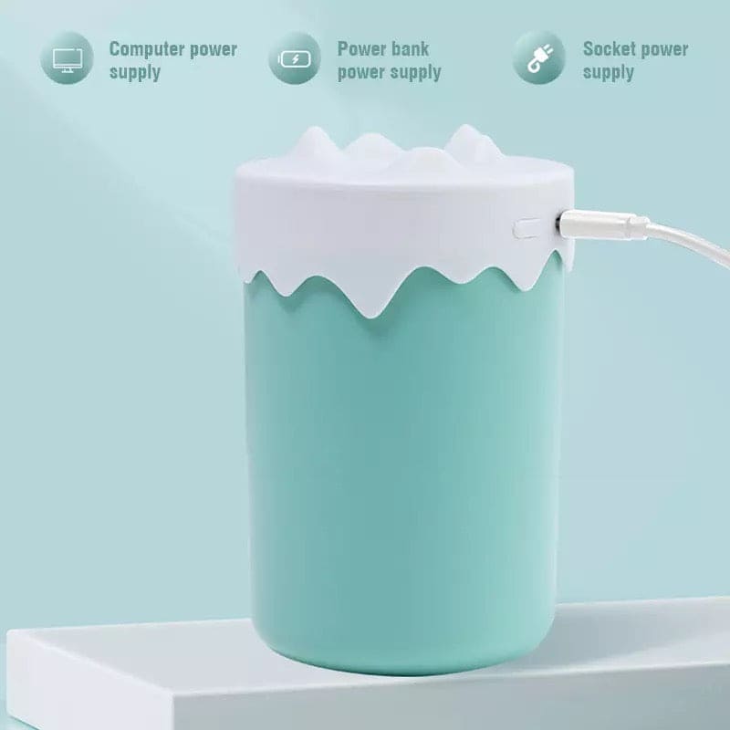 Snow Mountain Air Humidifier, USB Mini Portable Car Air Purifier, Aroma Essential Oil Diffuser, USB Mist Maker, Mini Portable Ultrasonic Air Humidifer