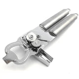 3 In 1 Manual Can Opener, Stainless Steel Heavy Duty Can Opener, Multifunctional Jar Opener, Portable Kitchen Tool, Professional Effortless Openers with Turn Knob Bar