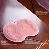 Silicone Bath Mat, Shower Cushion Brush Foot Massage Mat Scrub Back Bath Brush, Anti-Slip Scrub Pad, Anti-slip Mat Scrubber, Rubbing Back Artifact Massage Bathtub Sucker
