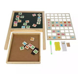 Double Sided Magnetic Writing Black & White Board, Magnetic Writing Board, Mini Wooden Writing Board
