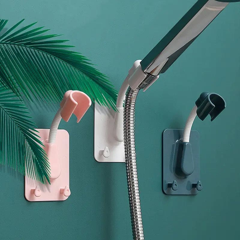 360° Shower Head Holder, Adjustable Shower Head Bracket, Universal Bathroom Shower Head Holder, Knob Suction Cup Shower Head Holder, Bathroom Sprinkler Head Rack, Self-adhesive Wall Mounted Shower Bracket, Wall Mount Hooks Stand Shower Bracket
