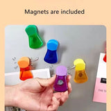 Fridge Sealing Clip, Colorful Plastic Sealer, Snack Fresh Clips, Refrigerator Magnetic Sticker, Colorful Magnetic Clips, Fridge Magnets Notepad Holder, Fridge Sealing Clip