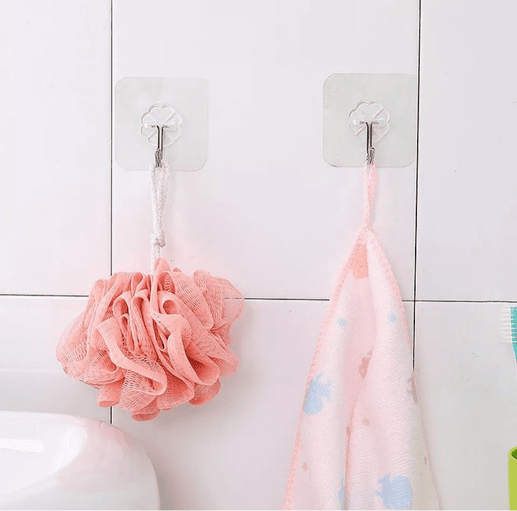 Set Of 10 Multipurpose Kitchen Wall Hook, Wall-Mounted Hanger Hook Suction Cups, Sticky Hook Suitable for Kitchen Bathroom, Adhesive Utensil Holder